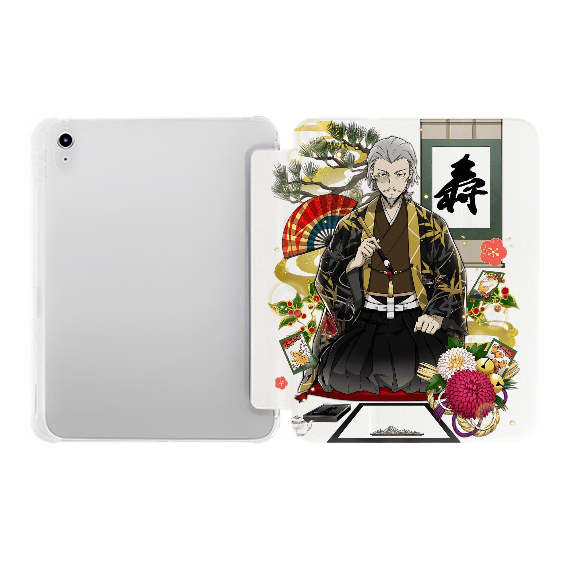 （画像用） 文豪ストレイドッグス Bungo Stray Dogs IPad ケース ペン収納付き 三つ折りスタンド PUレザー×シリコン 対応機種9.5/10.5/10.9インチ